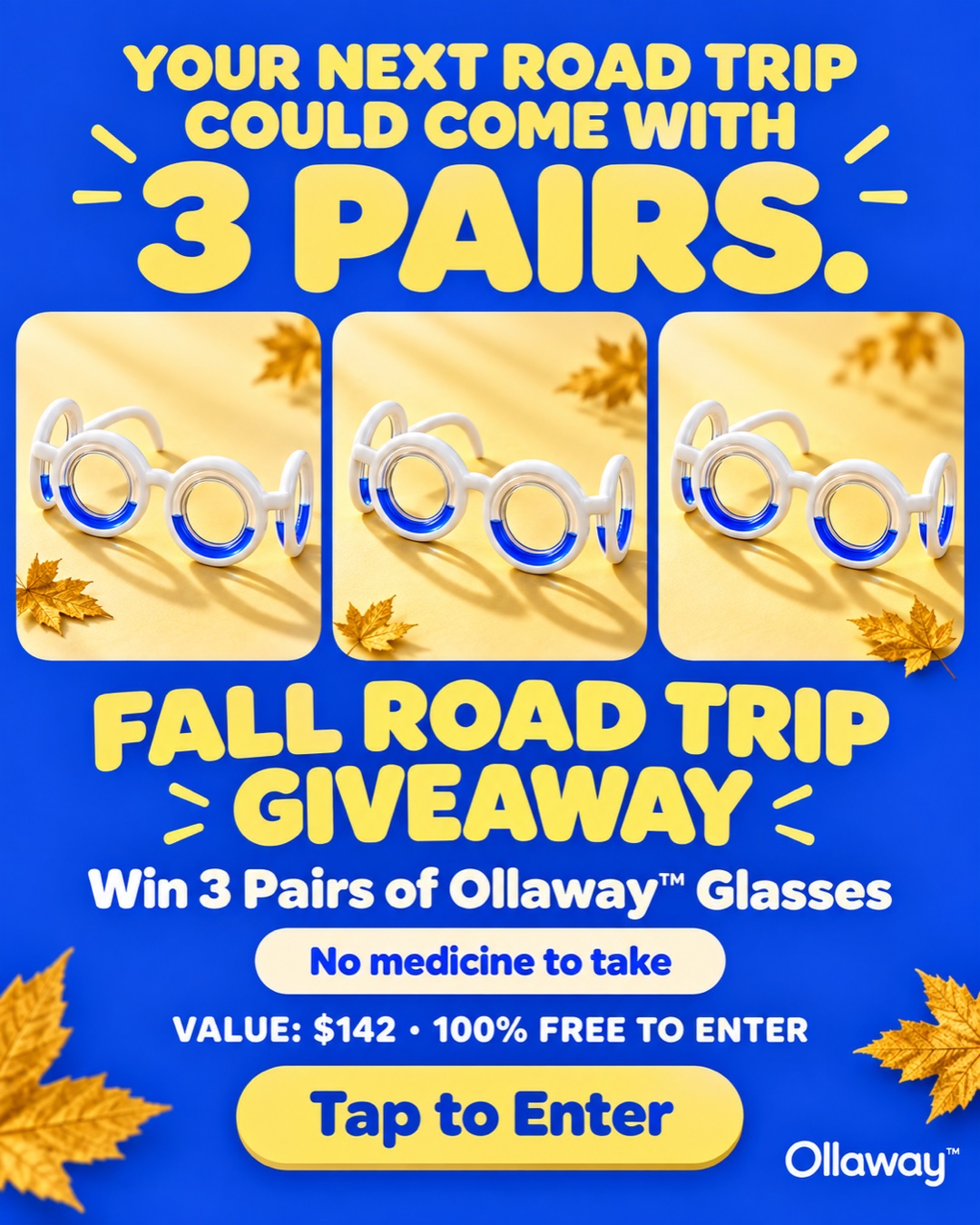 Three pairs giveaway creative